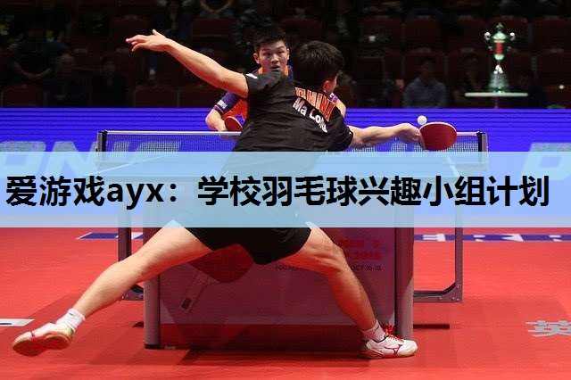 爱游戏ayx：学校羽毛球兴趣小组计划
